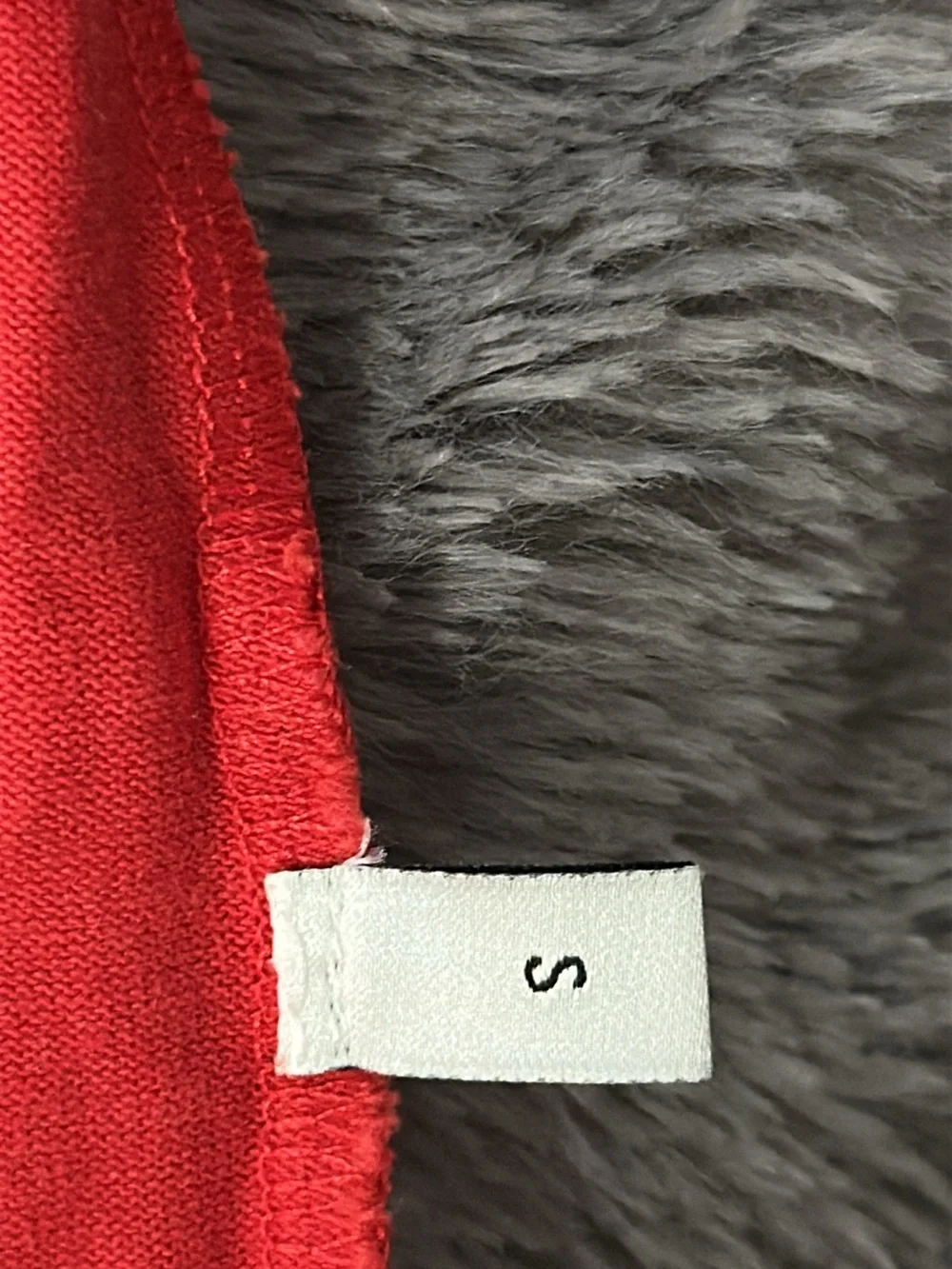 Gucci Red Short Sleeve Tee with Vertical White Logo